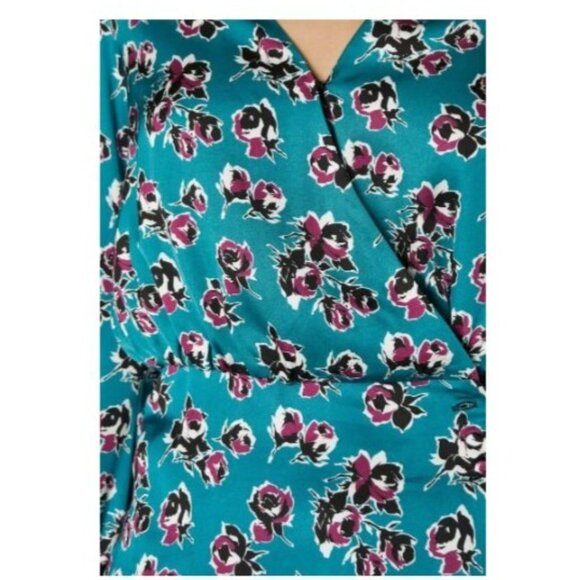 The Kooples Womens Rock Roses Floral V-Neck Blouse French Fashion - Picture 8 of 9